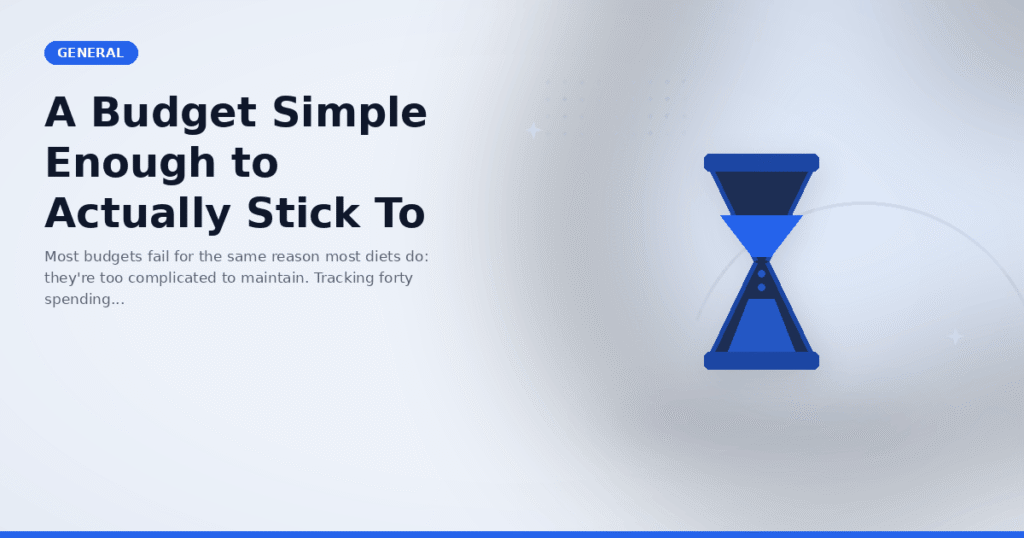 A Budget Simple Enough to Actually Stick To