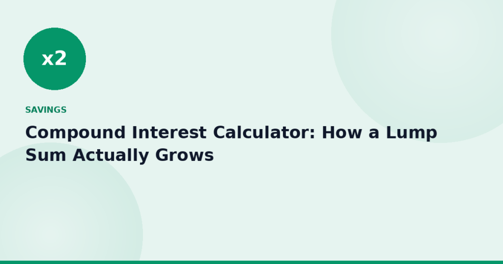 Compound Interest Calculator: How a Lump Sum Actually Grows