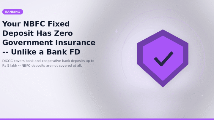Your NBFC Fixed Deposit Has Zero Government Insurance -- Unlike a Bank FD