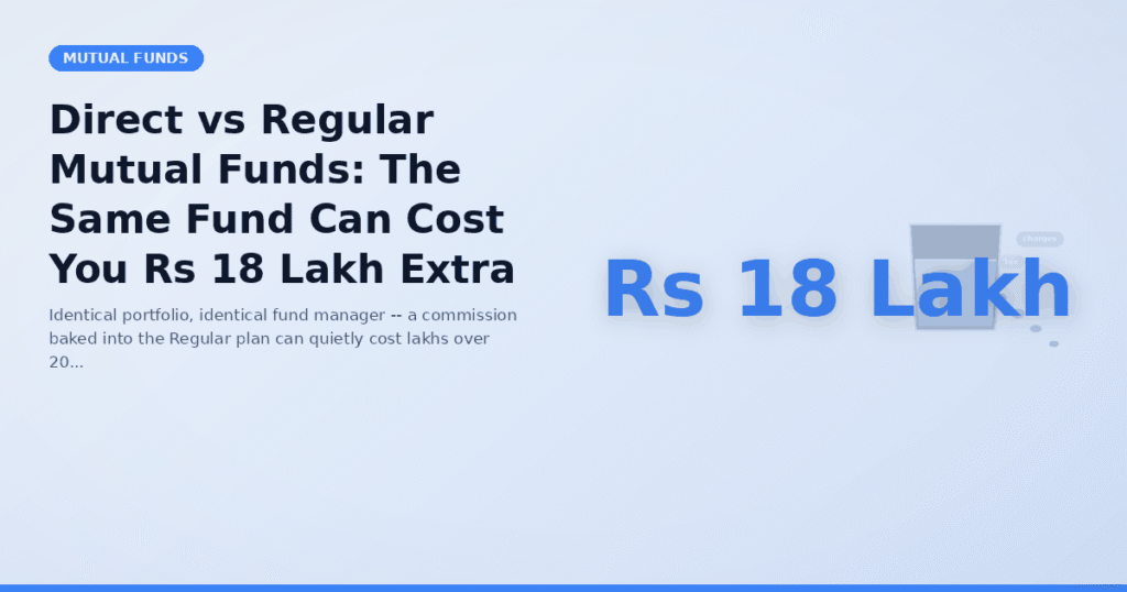 Direct vs Regular Mutual Funds: The Same Fund Can Cost You Rs 18 Lakh Extra