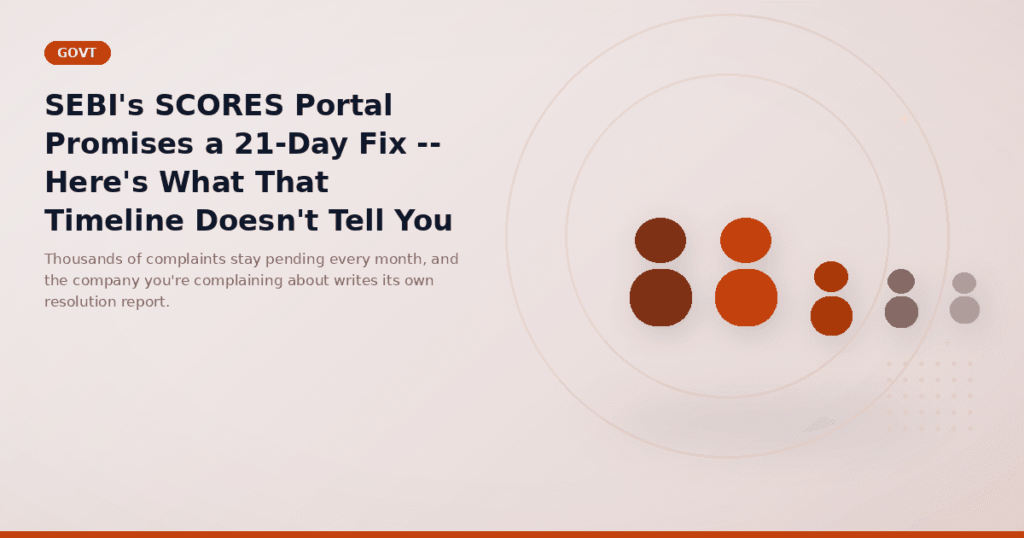 SEBI's SCORES Portal Promises a 21-Day Fix -- Here's What That Timeline Doesn't Tell You